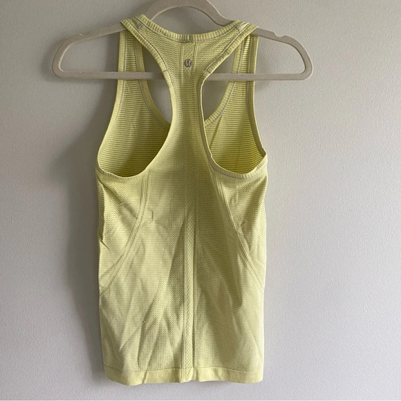 LULULEMON Yellow Swiftly Tech Racerback Tank Top Full  Length Size 4 - Picture 6 of 9